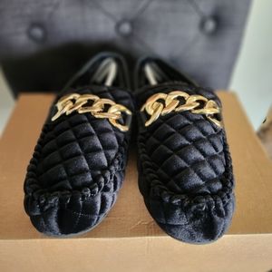 Asos Velvet Chain Moccasins